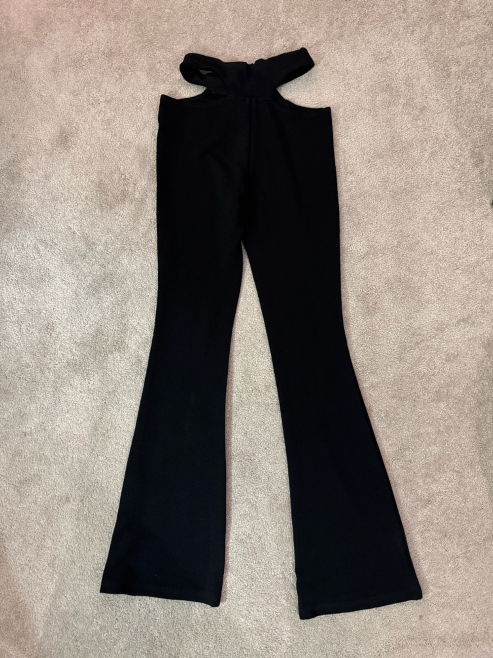 SHEIN Black Ribbed Pants